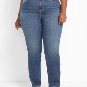 New Lane Bryant Plus Size Fit Genius Straight Jean - Dark Wash | Size: 26 short